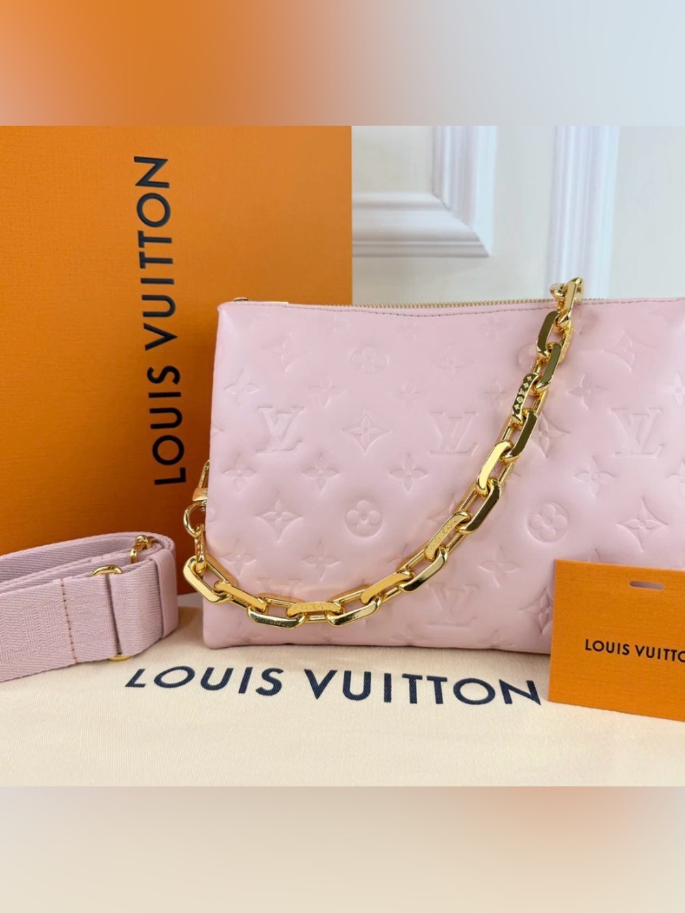 AUTHENTIC Louis Vuitton ballarina pink Coussin PM . Pristine condition